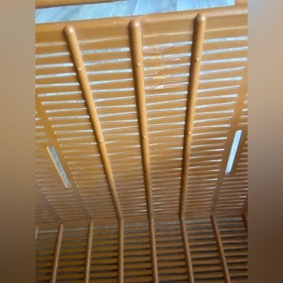 3/55$ Vintage Wicker Jaleau orange plastic fish basket made in Canada - Picture 2 of 15